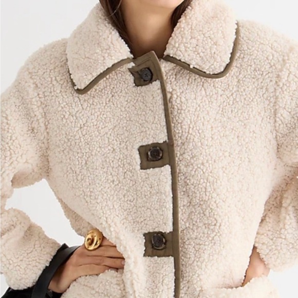 New With Tags J. Crew Teddy Sherpa Jacket XS - Picture 7 of 12
